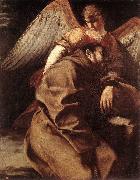 GENTILESCHI, Orazio, St Francis Supported by an Angel sdgh